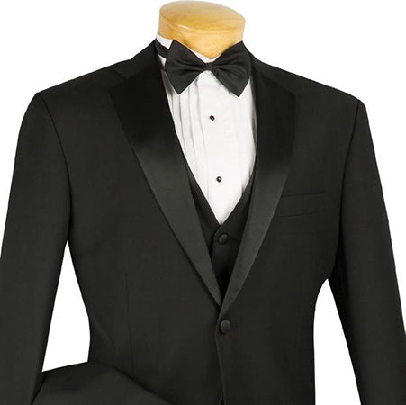 Medium Gray Slim Fit Men's 2 Piece Business Suit 2 Button by Vinci