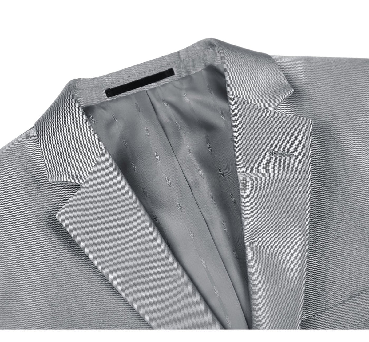 Renoir 207-2 Men's Sharkskin Italian Styled Two Piece Slim Fit Suit