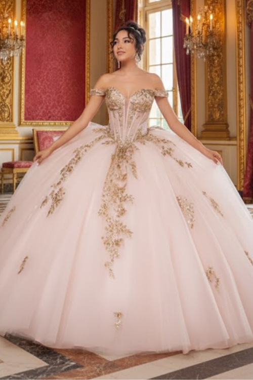 Quinceanera Dress Sweetheart Ruffles Sequin Prom Gown Germoso vestido - Vestidos de 15 años LK272