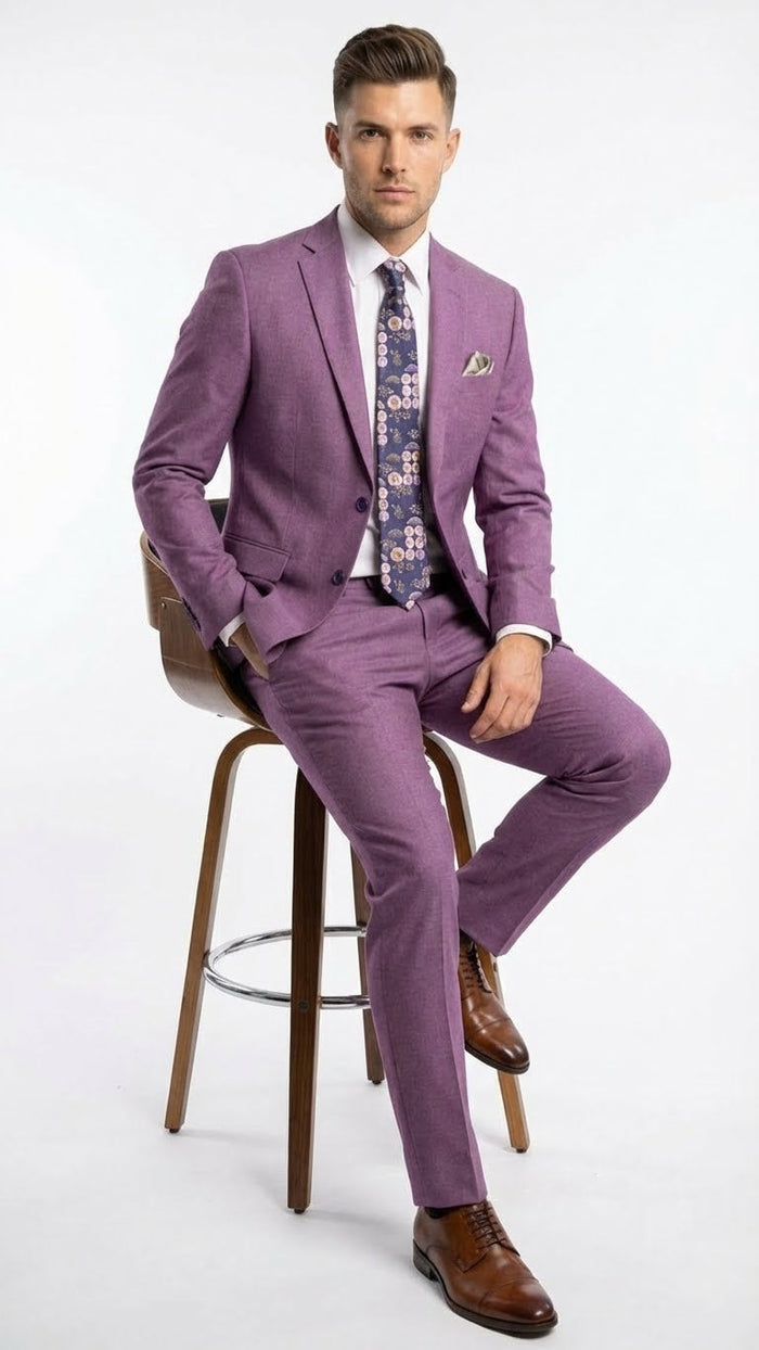 Men’s Light Purple Suit Blazer and Suit Jacket Mauve - Formal Wedding & Party Wear Coat for Business Prom and Church - USA Men's Outlet