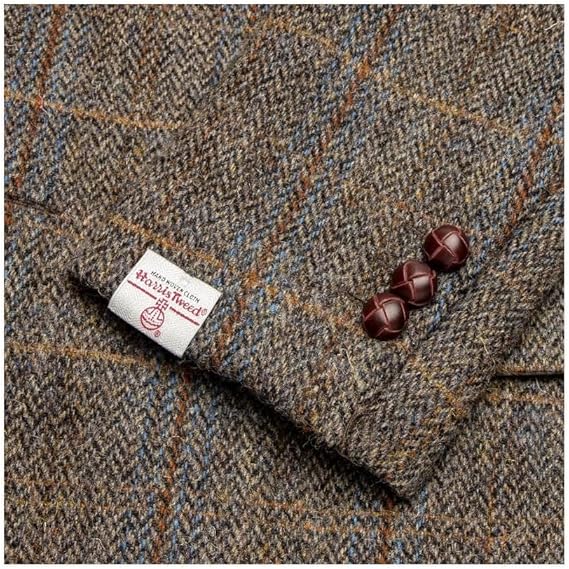 Walker and Hawkes Harris Tweed Blakemore Blazer for Men - Hand-Woven Wool Tweed Jacket with Polyester Lining, Regular Fit USA Men's Outlet