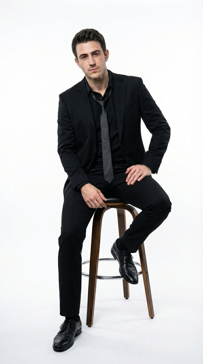 Mens Black Blazer – John Wick Inspired Classic Formal Blazer for Men Sleek Action Style Evening Jacket