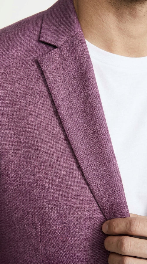 Men’s Berry Mauve Blazer – Classic 2-Button Wedding, Business and Smart-Casual Sport Coat in light purple lavender color