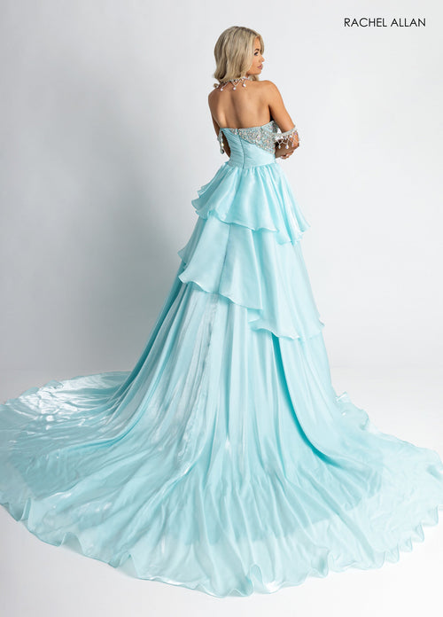 Strapless A-line Tiered Gown by Rachel Allan 50401