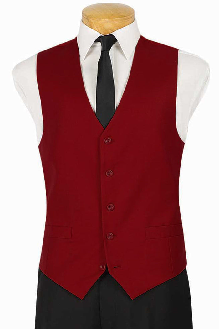 Mens Classic 5 Button Suit Vest in Blue by Vinci