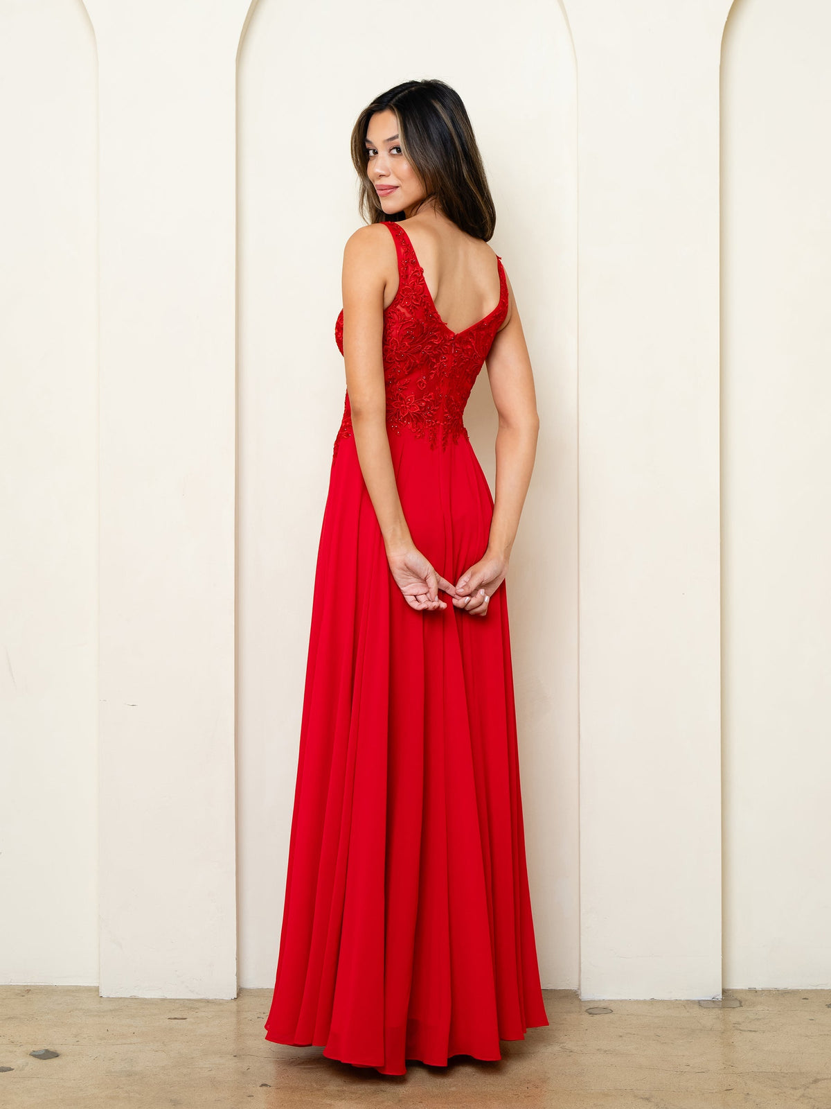 Eva USA EV5299 A-Line Tailored Long Formal Dress with Subtle Seams