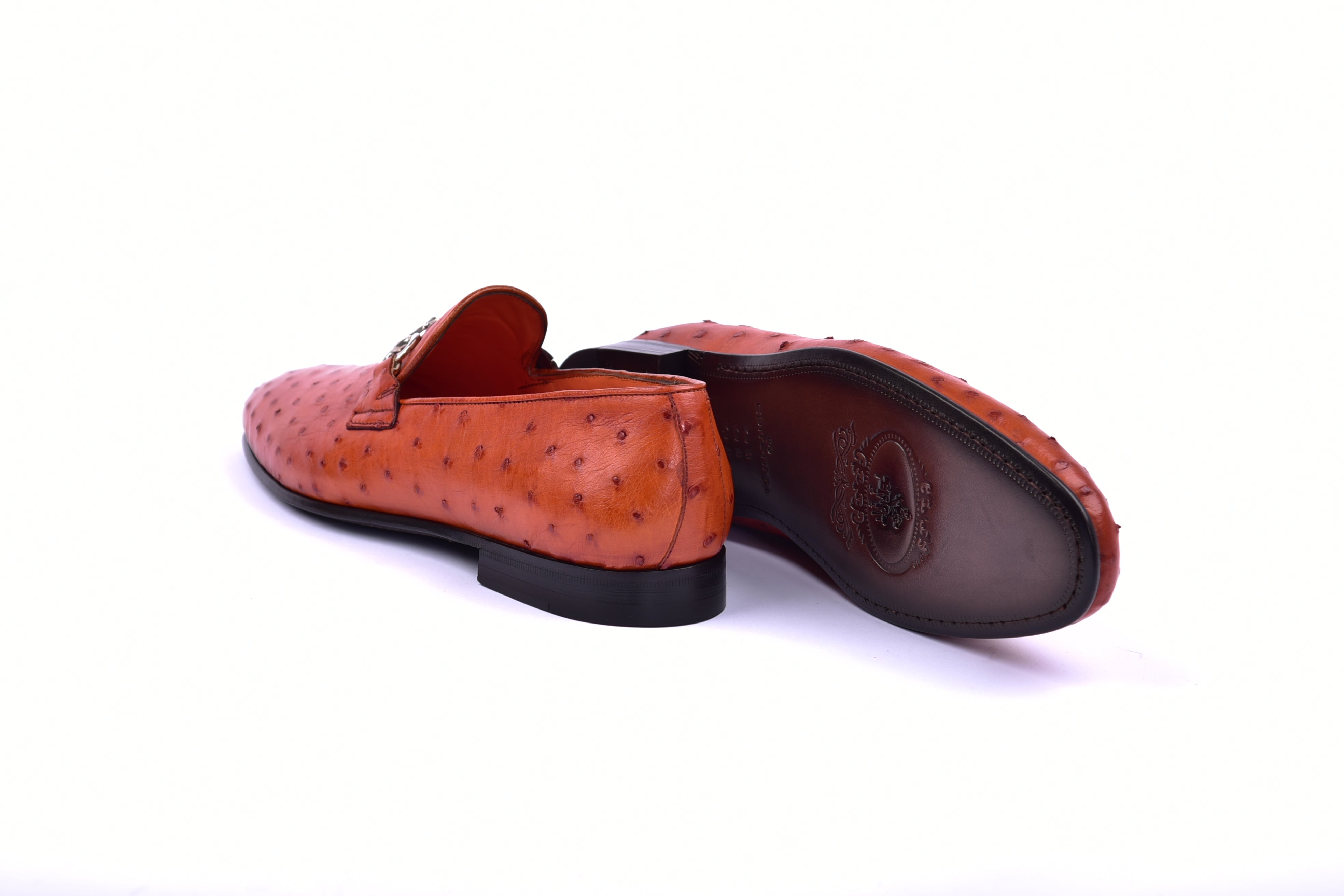 C02204-5405 Genuine Ostrich- Dark Orange
