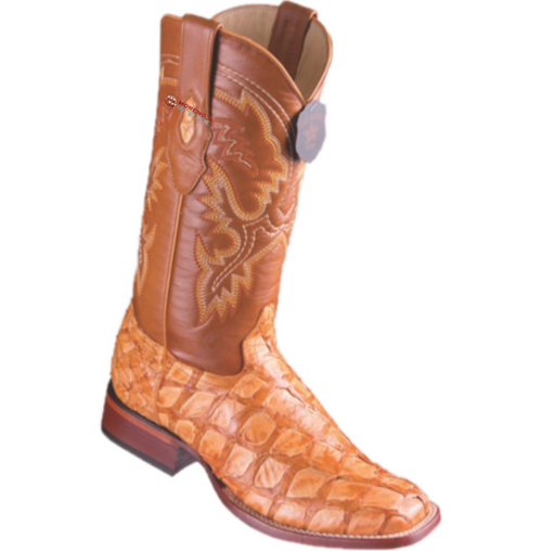 Men's Los Altos Glossy Pirarucu Fish Boots Wide Square Toe