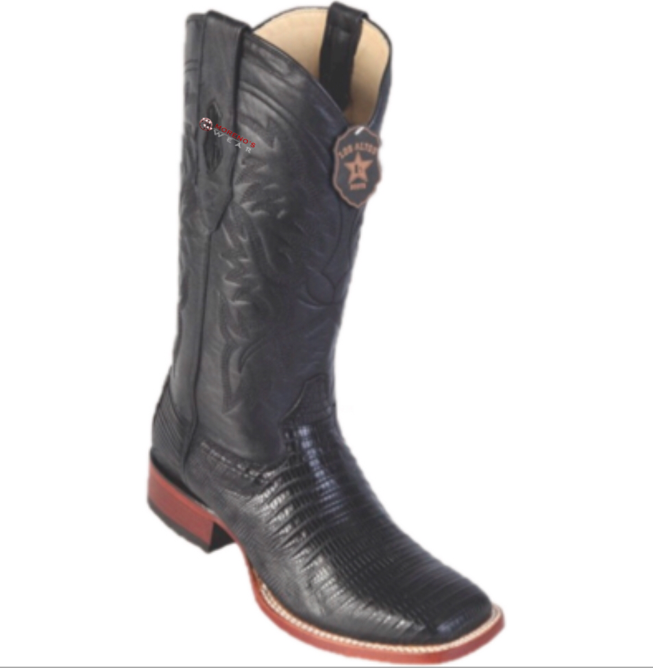 Men's Los Altos Teju Lizard Boots Wide Square Toe