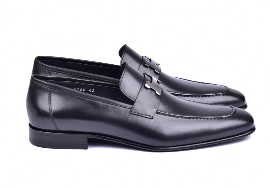 Corrente 5760 Burnished Calfskin Loafer - Black - Image 2