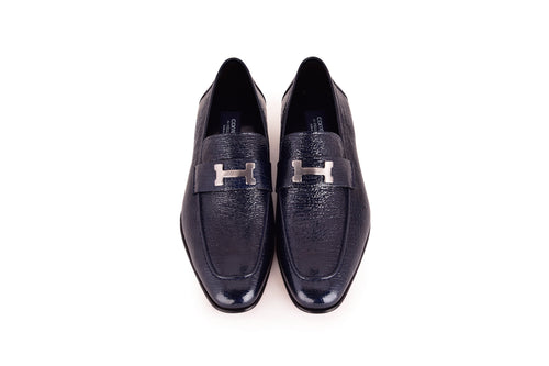 C02001-5760V H buckle Vita Calf Skin- Navy