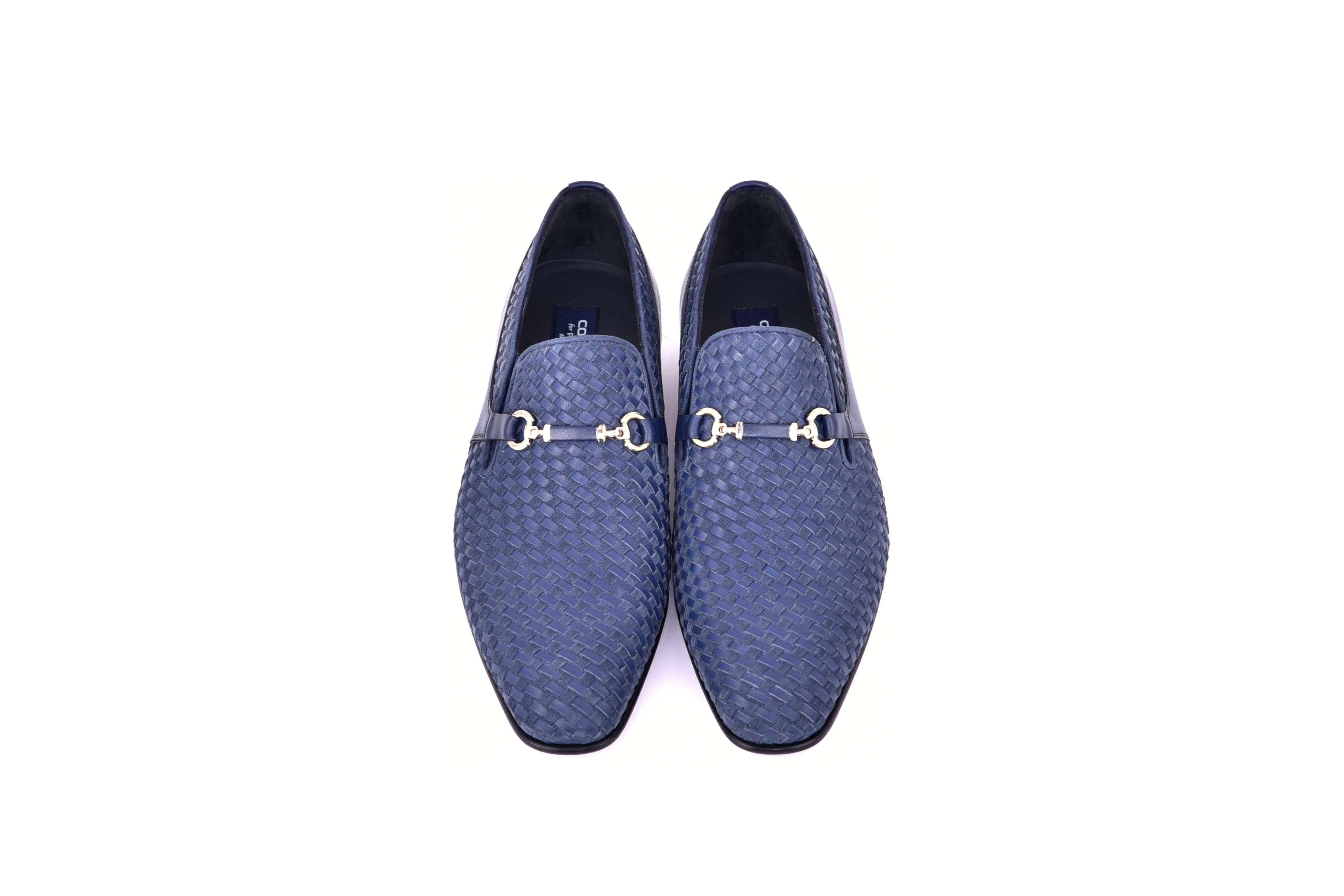 C0223-5776 Buckle hand woven Loafer Navy