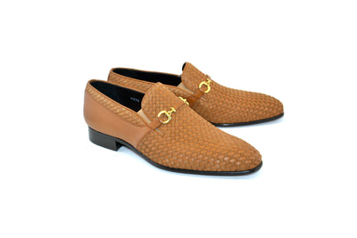 C0224-5776 Buckle hand woven Loafer Tan