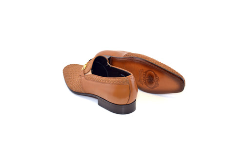 C0224-5776 Buckle hand woven Loafer Tan
