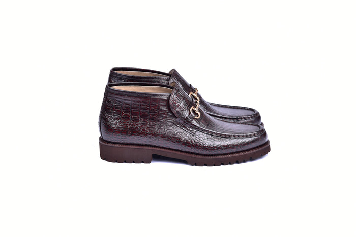 C03024-5786C Horn Back Print Leather- Brown