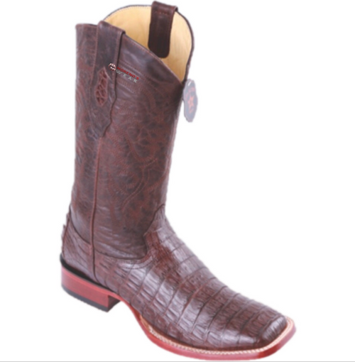 Men's Los Altos Caiman Belly (Pieced Vamp) Boots Wide Square Toe