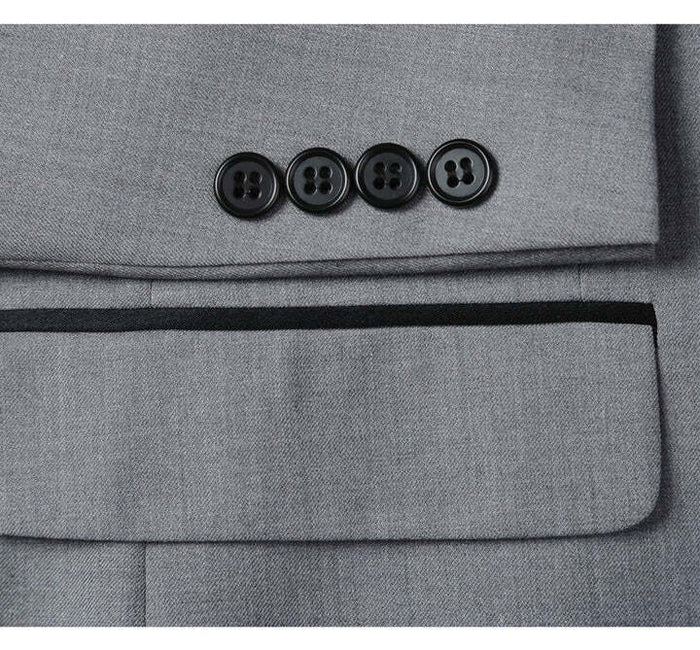 Designer Gray Prom Tuxedo - Grey Wedding Traditional Suit