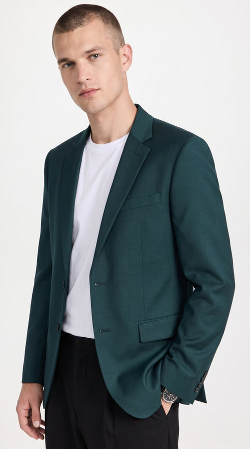 Men’s Dark Teal Blazer – Classic Fit Green Teal Sport Coat for Weddings, Business & Formal Wear