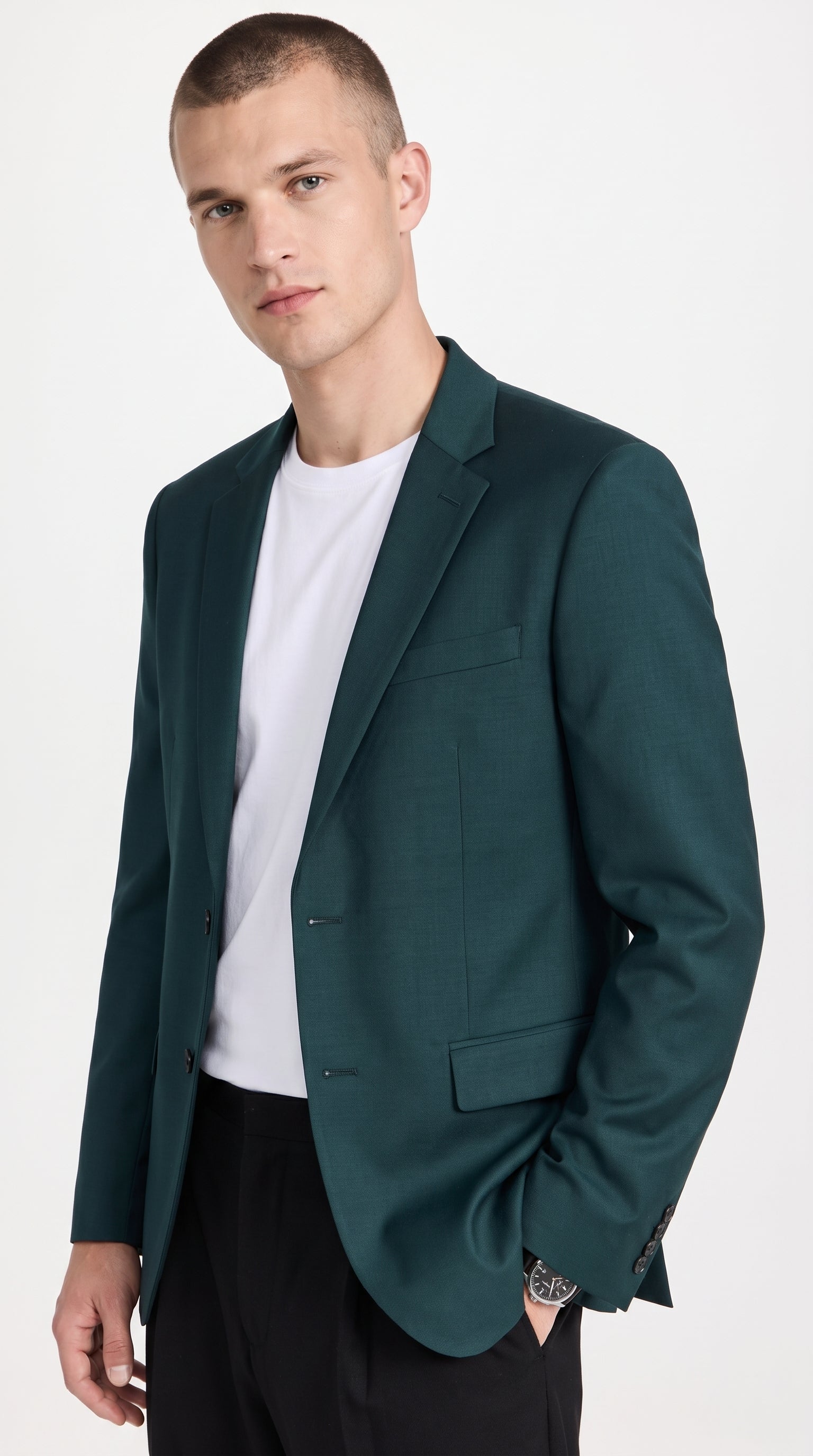 Men’s Dark Teal Blazer – Classic Fit Green Teal Sport Coat for Weddings, Business & Formal Wear