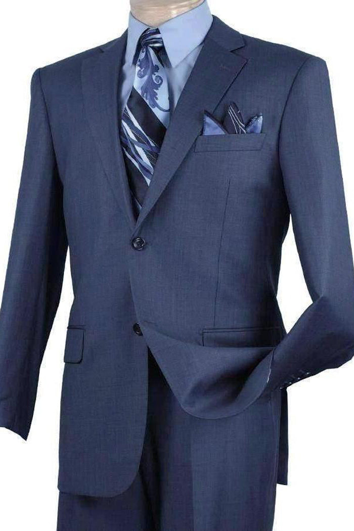 Mens 2 Button Modern Fit Texured Weave Suit in Grey by Vinci