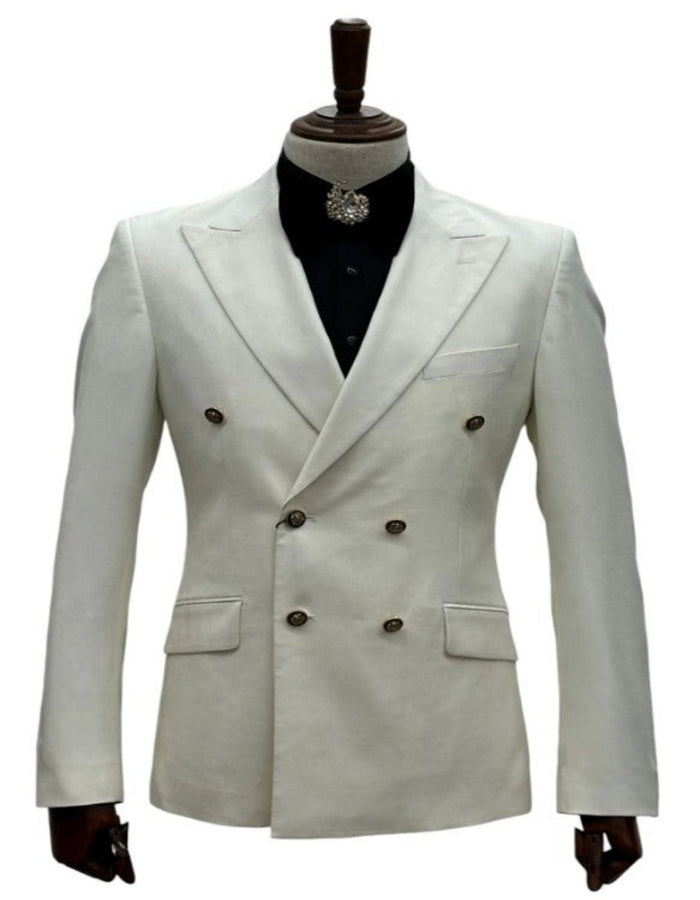Ivory Wedding Suit - Cream Tuxedos Suit - Ivory Dinner Jacket Plus Pants by USA Men's Outlet