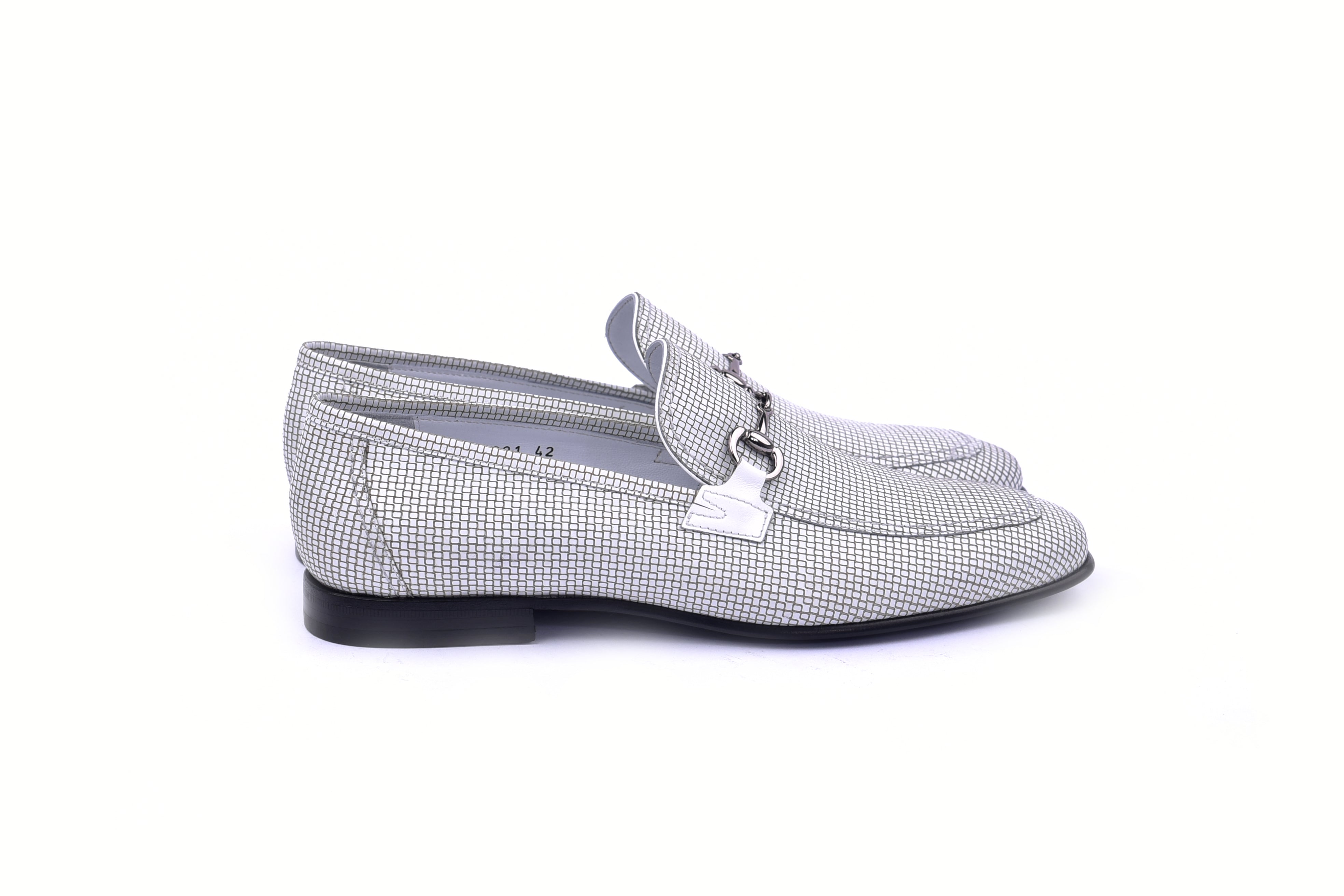 C02021-6091 Laser Designed Leather-White