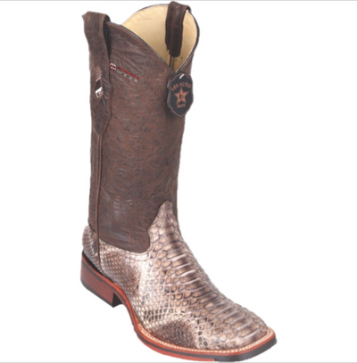 Men’s Los Altos Python Boots Wide Square Toe (Rubber Sole)