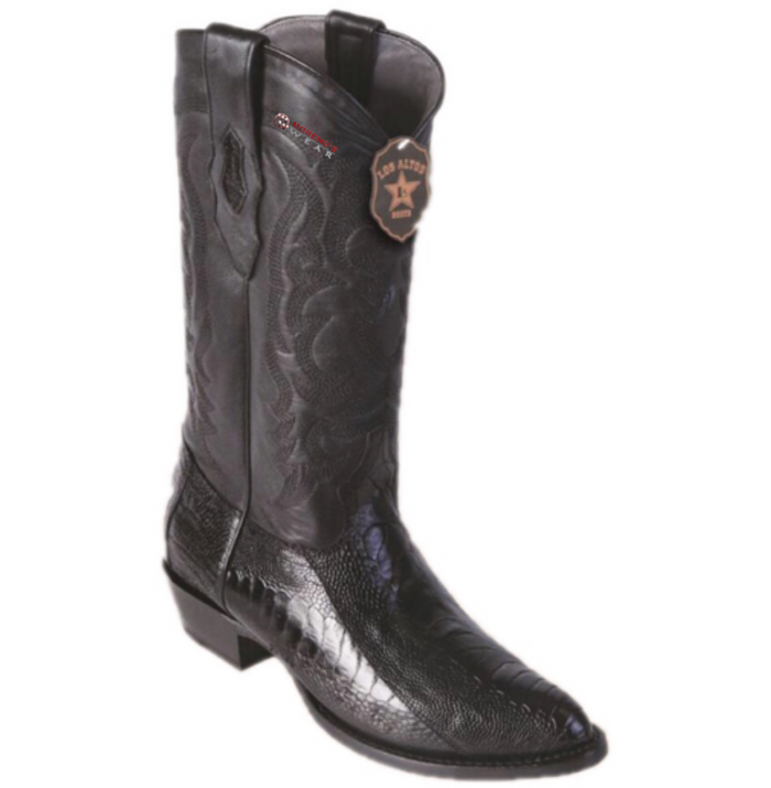 Men's Los Altos Ostrich Leg Boots Round Toe