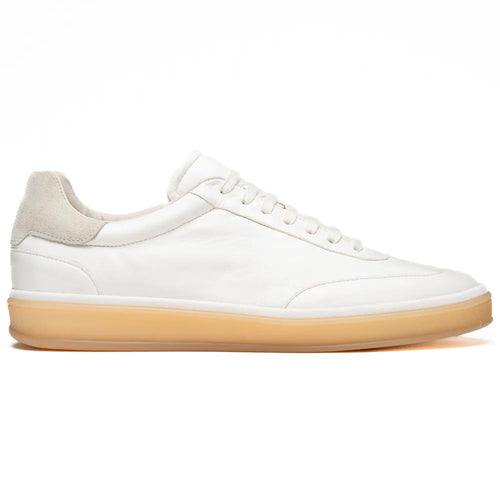 Zelli Gotti Minimalist Sneaker in Supple White Nappa Leather