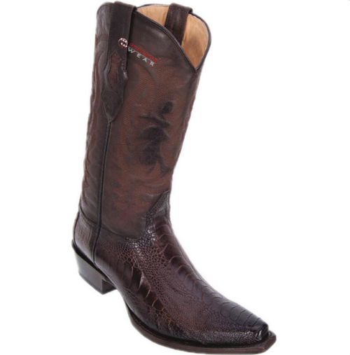 Men's Los Altos Ostrich Leg Boots Snip Toe (Square Toe Style)
