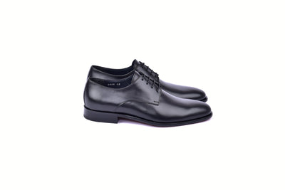 C00103-6806 Plain Toe Lace up-Black