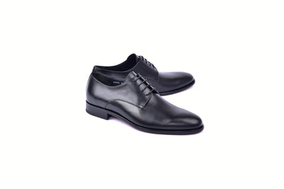 C00103-6806 Plain Toe Lace up-Black