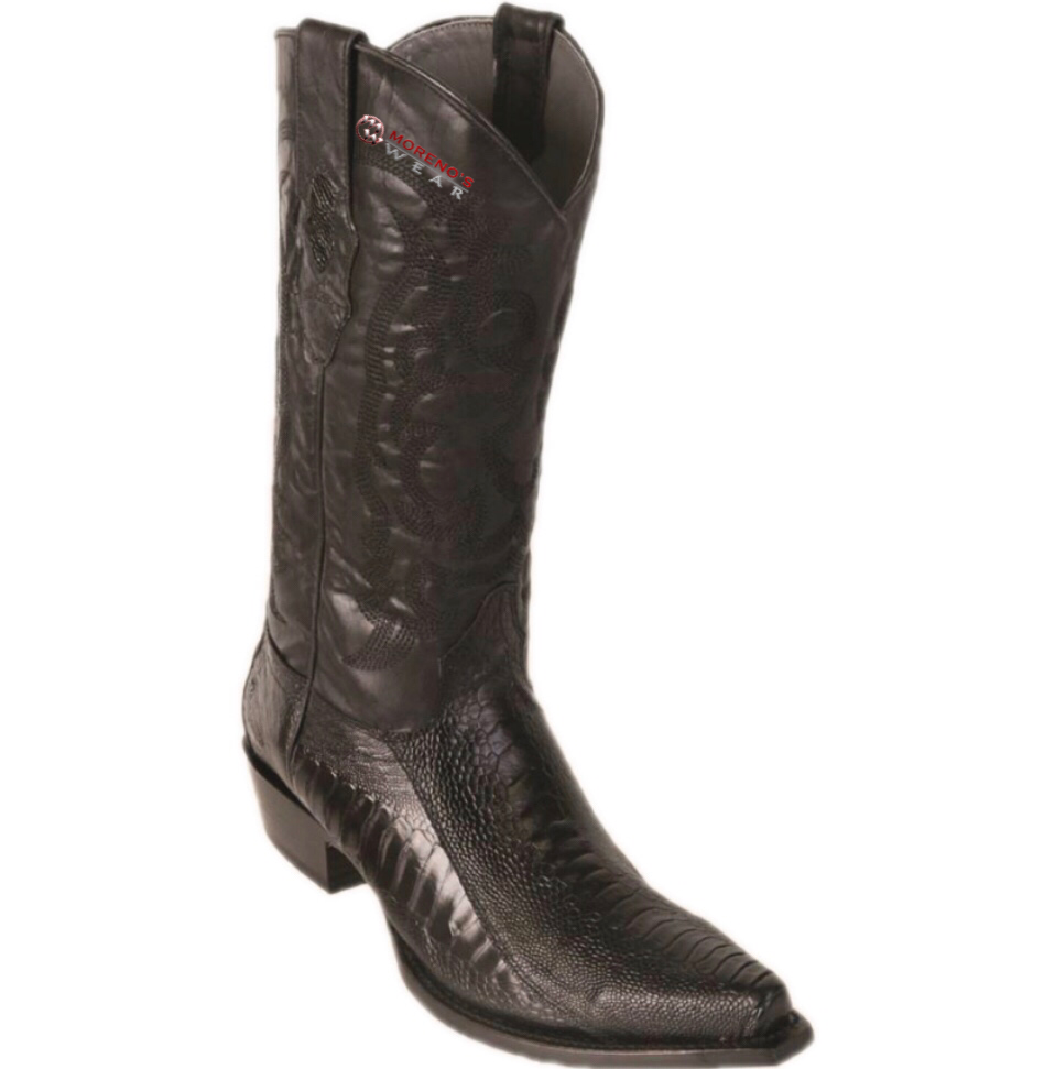 Men's Los Altos Ostrich Leg Boots Snip Toe (Round Toe Style)