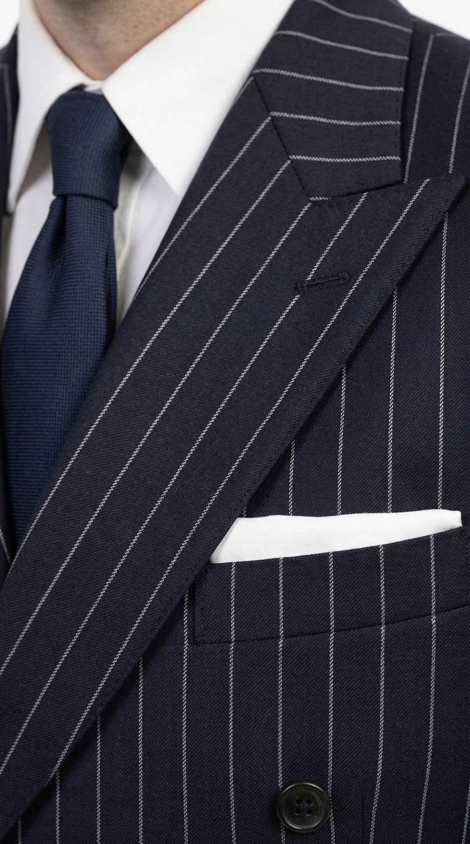 Men’s Black Pinstripe Blazer 1920s Gangster Mob Boss Style Jacket – Classic Double Breasted Vintage Suit Blazer, Formal Party Costume Wear