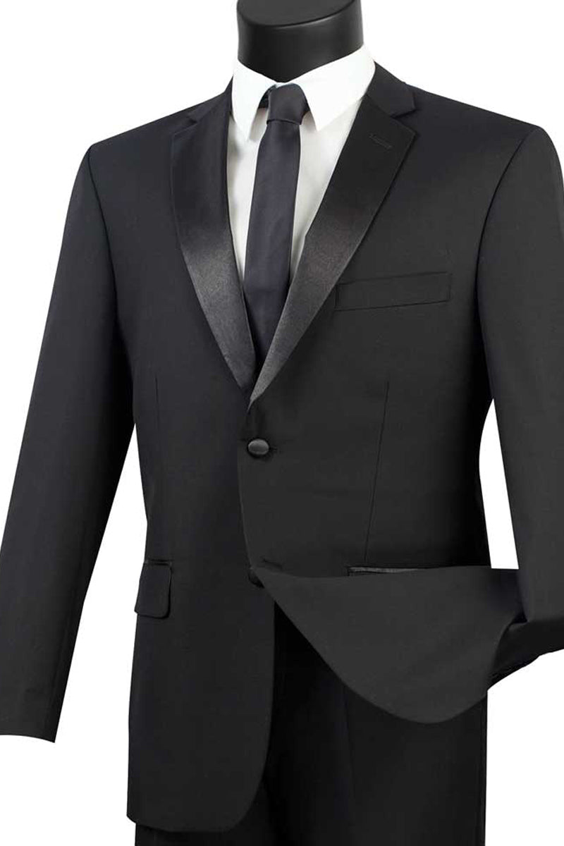Men's Modern Fit 2-Button Tuxedo in Black