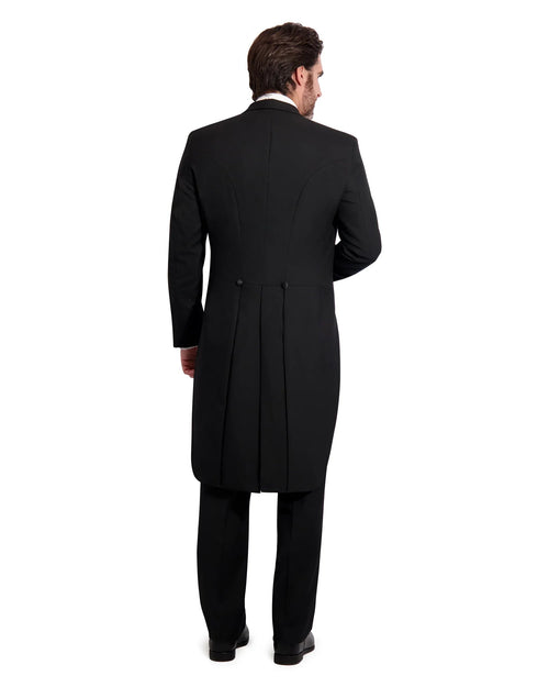 Men's Black Formal Polyester Tailcoat