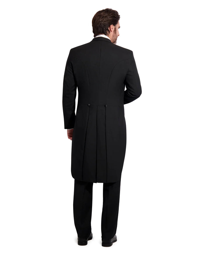 Men's Black Formal Polyester Tailcoat