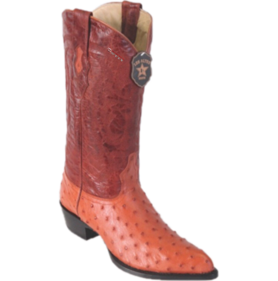 Men’s Los Altos Ostrich Boots J Toe (ButterCup/Cognac/Blue Jean)