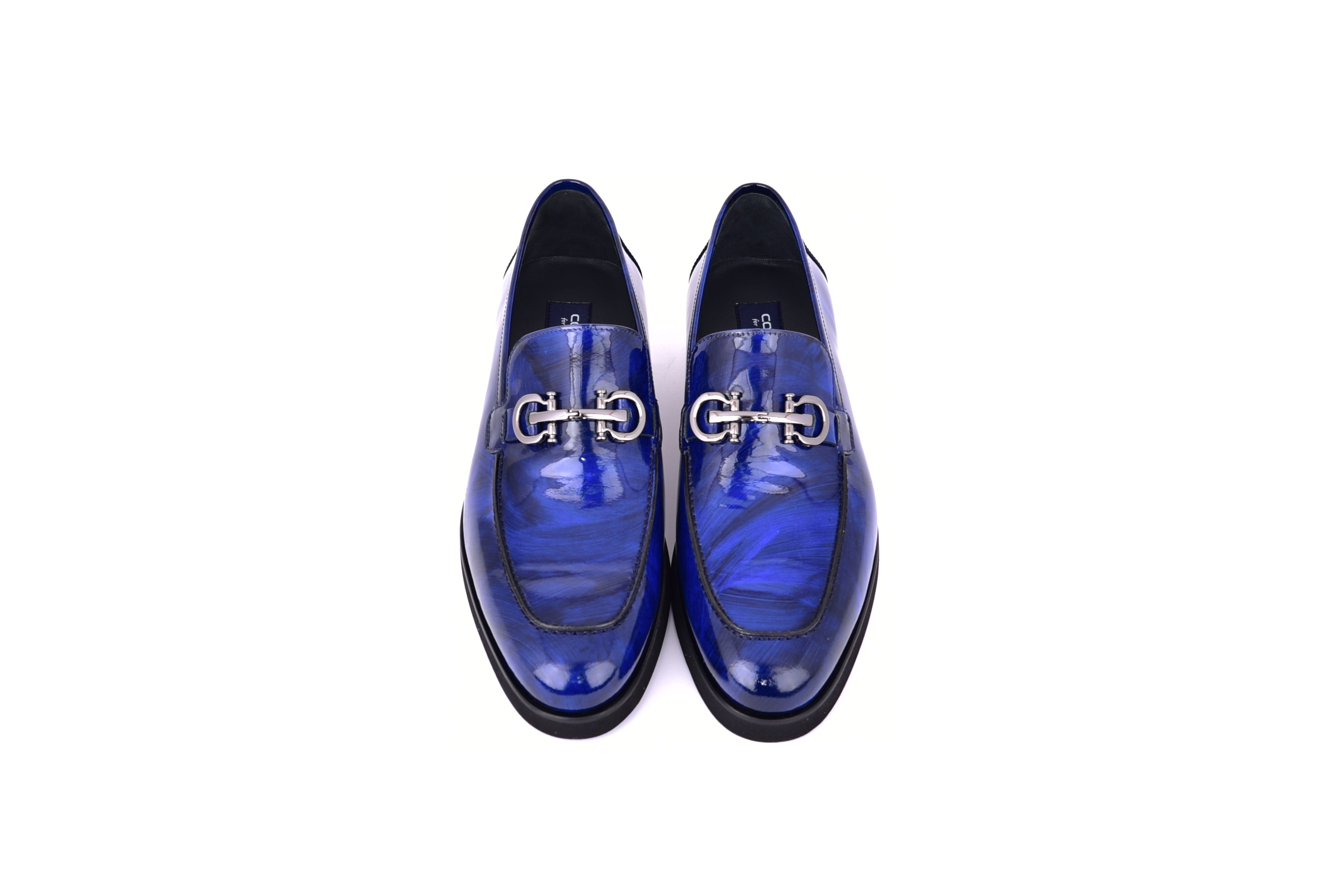 C0001207-7249 loafer with silver buckle-Marble Blue