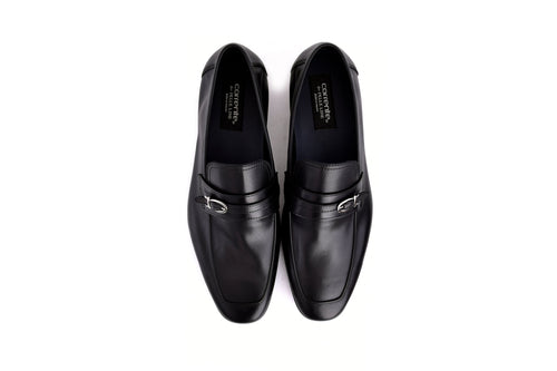 C0001117-7256 Side buckle loafer- Black