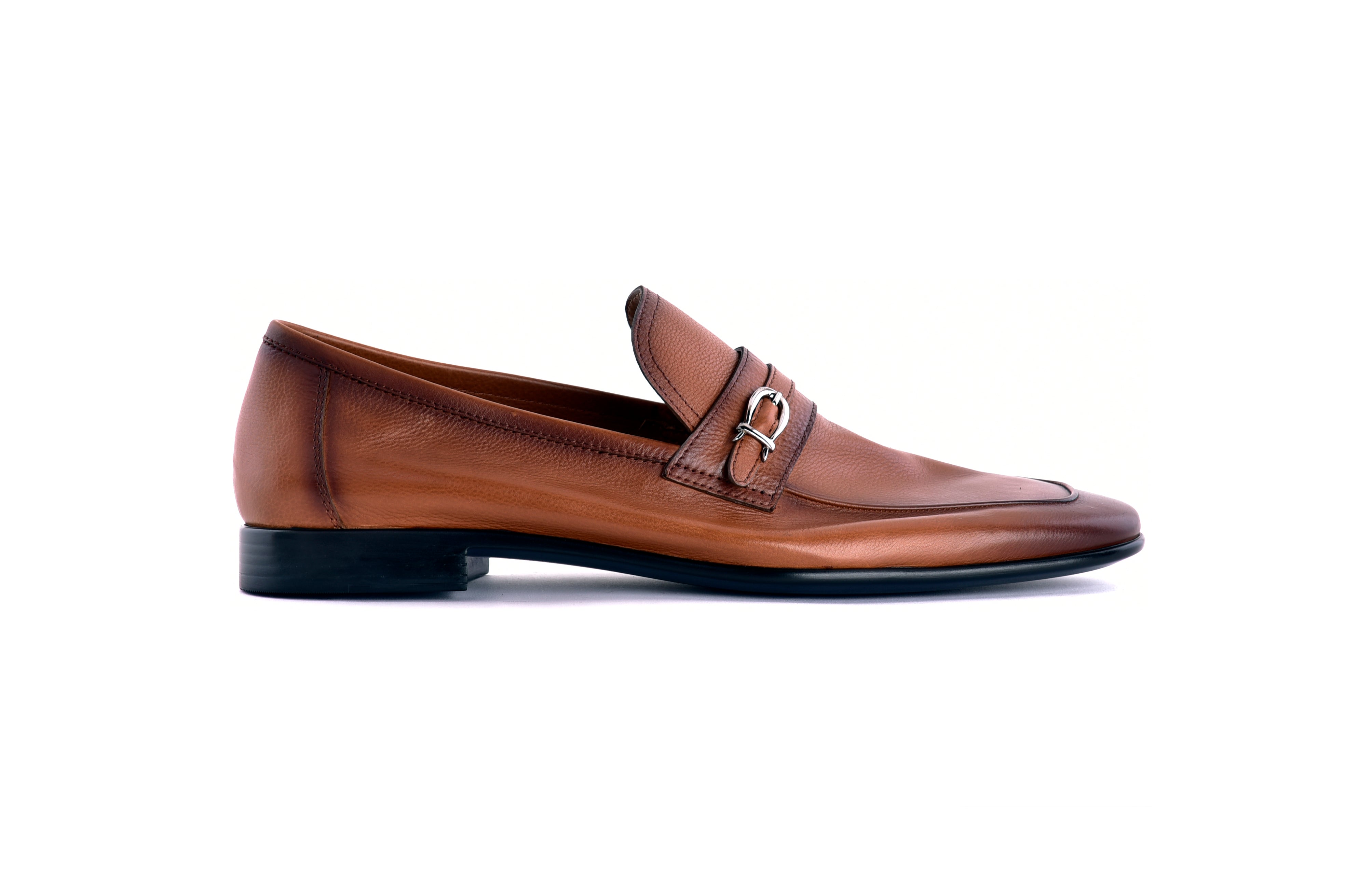 C0001118-7256 Side buckle loafer- Tan