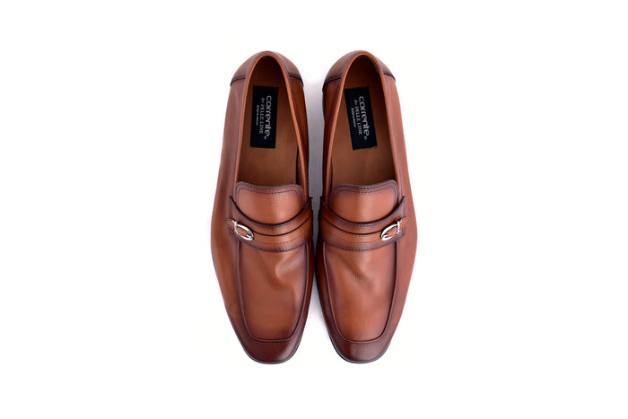 C0001118-7256 Side buckle loafer- Tan