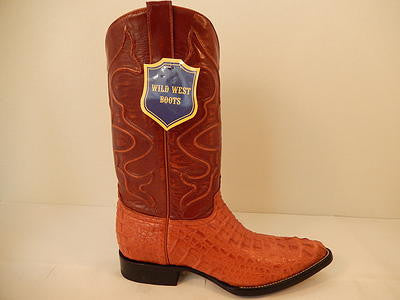 Wild West Boots Cognac Crocodile Cowboy Boot by USA Men's Outlet