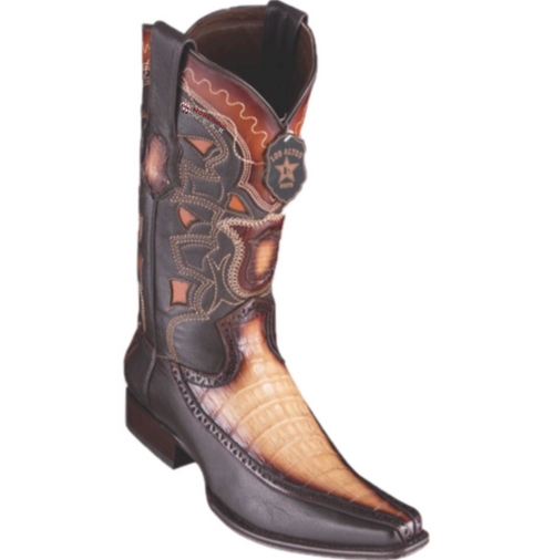 Men’s Los Altos Caiman Belly With Deer Boots European Square Toe