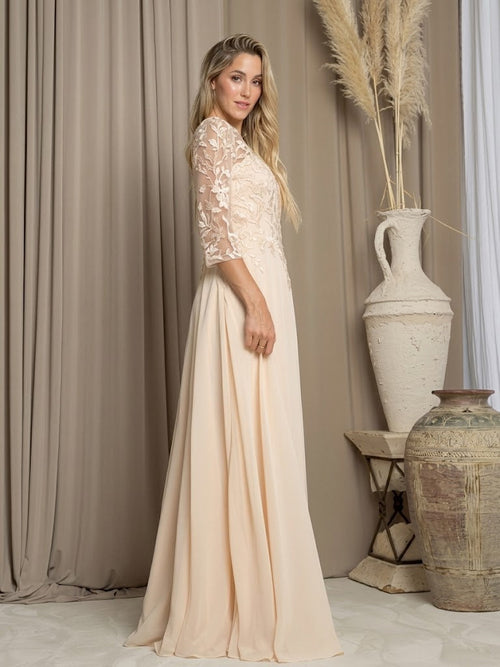 Eva USA 5258 Long A-Line Mother of the Bride Formal Dress