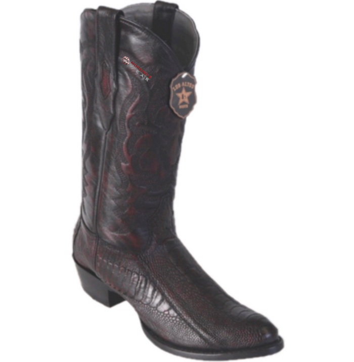 Men's Los Altos Ostrich Leg Boots Medium Round Toe
