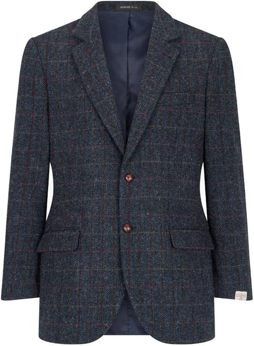 Walker and Hawkes Harris Tweed Blakemore Blazer for Men - Hand-Woven Wool Tweed Jacket with Polyester Lining, Regular Fit USA Men's Outlet