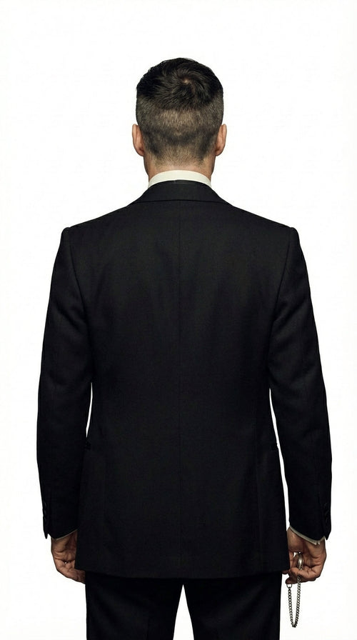 Mens Black Tuxedo Blazer – Peaky Blinders Thomas Shelby Inspired Classic Formal Blazer for Men Vintage British Style Jacket