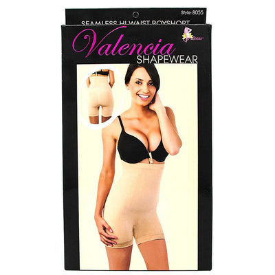 Valencia Seamless Hi-Waist Boyshort Shapewear – Tummy Control Body Shaper Shorts