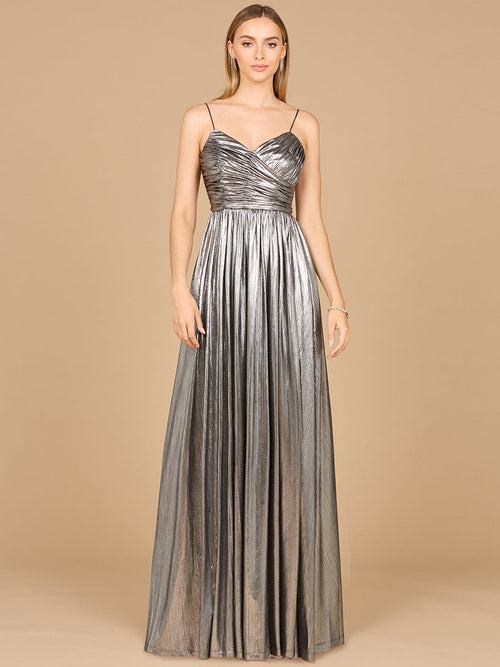 Lara 8120 High Slit Metallic Jersey Wedding guest Dress